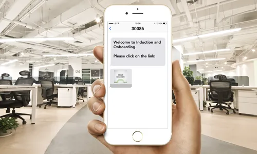 SMS to employee - click on the link